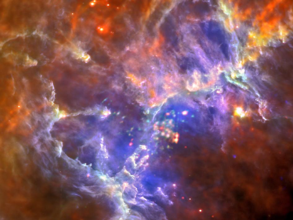 La nébuleuse de l'Aigle par le télescope spatial Herschel